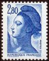 timbre N° 2275, Type Liberté de Gandon 2f 80