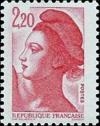 timbre N° 2376, Type Liberté de Gandon 2f 20