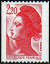 timbre N° 2379, Type Liberté de Gandon 2f 20