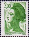 timbre N° 2484, Type Liberté de Gandon 2 f