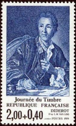  Journée du timbre <br>Diderot par Louis-Michel van Loo en 1767