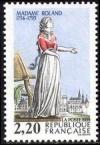timbre N° 2593, Madame Roland (1754-1793), personnages célèbres de la révolution