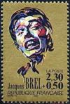 timbre N° 2653, Jacques Brel (1929-1978)