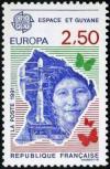 timbre N° 2696, Europa - Espace et Guyane