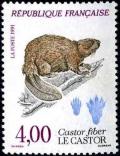 timbre N° 2723, Espèces protégées - Castor