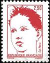 timbre N° 2773, Bicentenaire de la proclamation de la république, dessin original de Martial Raysse