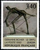 timbre N° 2798, Europa -  « Le griffu » de Germaine Richier