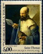 timbre N° 2828, « Saint-Thomas » tableau de Georges de la Tour (1593-1652)