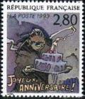 timbre N° 2839, Le plaisir d'écrire vu par Guillaume Sorel «Joyeux anniversaire»