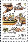 timbre N° 2866, Relations culturelles France-Suède - Tapisseries de Bayeux - Les Vikings