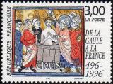 timbre N° 3024, De la Gaule à la France - Le baptème de Clovis (496-1996)