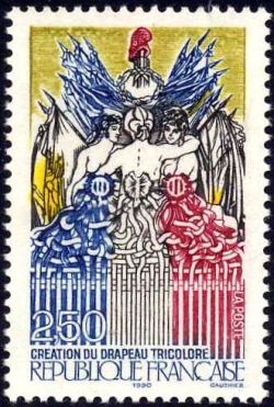  Bicentenaire de la révolution - Création du Drapeau Tricolore 
