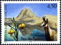 timbre N° 3056, Parc des Pyrénées (Isard et lys jaune)
