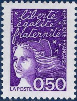  Marianne du 14 Juillet, Liberté, égalité, fraternité <br>Marianne de Luquet 0f 50