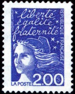  Marianne du 14 Juillet, Liberté, égalité, fraternité <br>Marianne de Luquet 2f