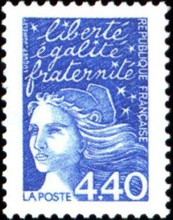  Marianne du 14 Juillet, Liberté, égalité, fraternité <br>Marianne de Luquet 4f 40