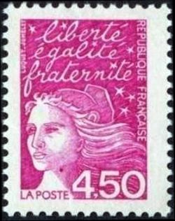  Marianne du 14 Juillet, Liberté, égalité, fraternité <br>Marianne de Luquet 4f 50