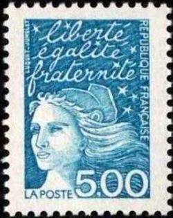  Marianne du 14 Juillet, Liberté, égalité, fraternité <br>Marianne de Luquet 5f