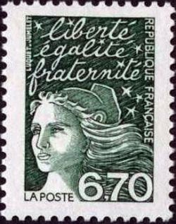  Marianne du 14 Juillet, Liberté, égalité, fraternité <br>Marianne de Luquet 6f 70