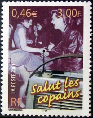  Le siècle au fil du timbre la Communication, La radio « Salut les copains » <br>La radio