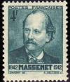 timbre N° 545, Jules Massenet (1842-1912) Auteur de symphonies et opéras
