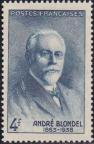timbre N° 551, André Blondel (1863-1938) inventeur de l'oscillographe en 1893