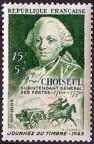 timbre N° 828, Journée du timbre - Etienne François de Choiseul (1719-1785)