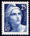 timbre N° 833, Centenaire du timbre - Marianne de Gandon 25F bleu