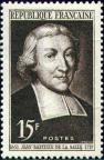 timbre N° 882, Jean-Baptiste de la Salle (1651-1719) ecclésiastique français