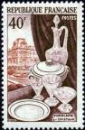 timbre N° 972, Porcelaines et Cristaux