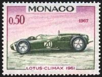  25éme Grand prix automobile de Monaco. Voiture de vainqueur : Lotus-Climax 1961 