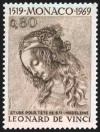  Léonard de Vinci, étude pour tête de Sainte Madelaine 