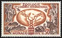  17ème congrès international de zoologie à Monaco. Emblème et illustrations animalières. 