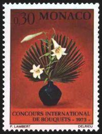  Concours international de bouquets à Monte-Carlo en 1973.Compositions florales 