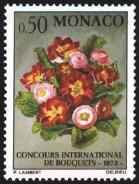  Concours international de bouquets à Monte-Carlo en 1973.Compositions florales 