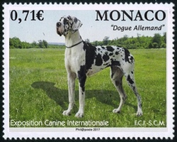 timbre de Monaco N° 3068 légende : Exposition canine internationale