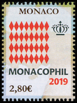 timbre de Monaco x légende : monacoPhil 2019