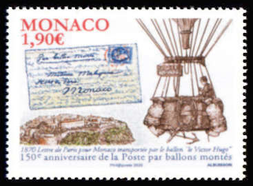  150ème anniversaire de la Poste par ballons montés 