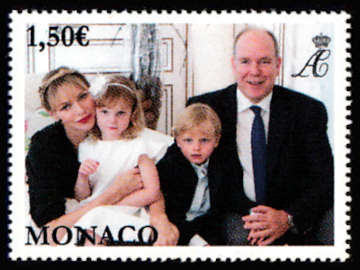 timbre de Monaco x légende : 10 ans du Mariage princier 2011-2021