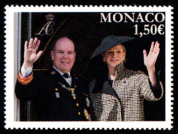 timbre de Monaco x légende : 10 ans du Mariage princier 2011-2021
