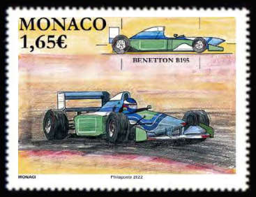timbre de Monaco x légende : Voitures de course mythuques - Benetton B195