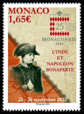 timbre de Monaco x légende : Marcophil 2022