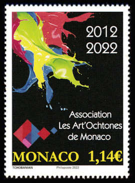 timbre de Monaco x légende : 10 ans des Art'Ochtones