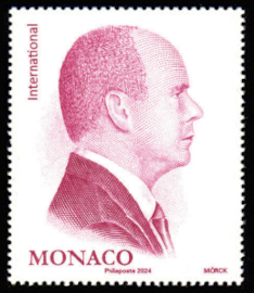 timbre de Monaco x légende : Effigie de S.A.S le prince Albert II
