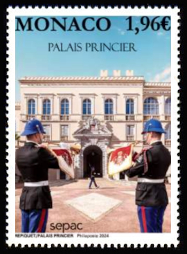 timbre de Monaco x légende : SEPAC Palais princier