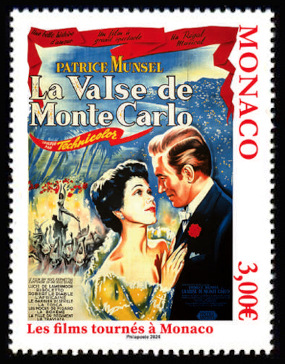 timbre de Monaco x légende : La valse de Monte Carlo