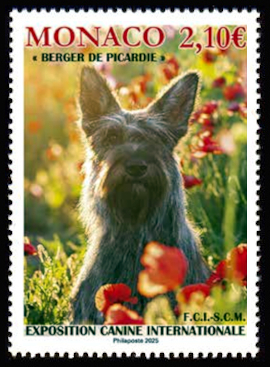 timbre de Monaco x légende : Exposition canine internationale