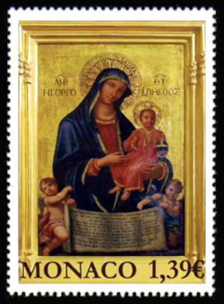 timbre de Monaco x légende : Noël 2025