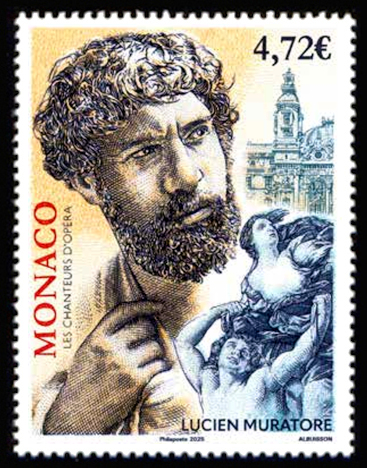 timbre de Monaco x légende : Lucien Muratore