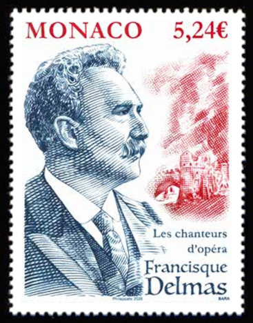 timbre de Monaco x légende : Francisque Delmas